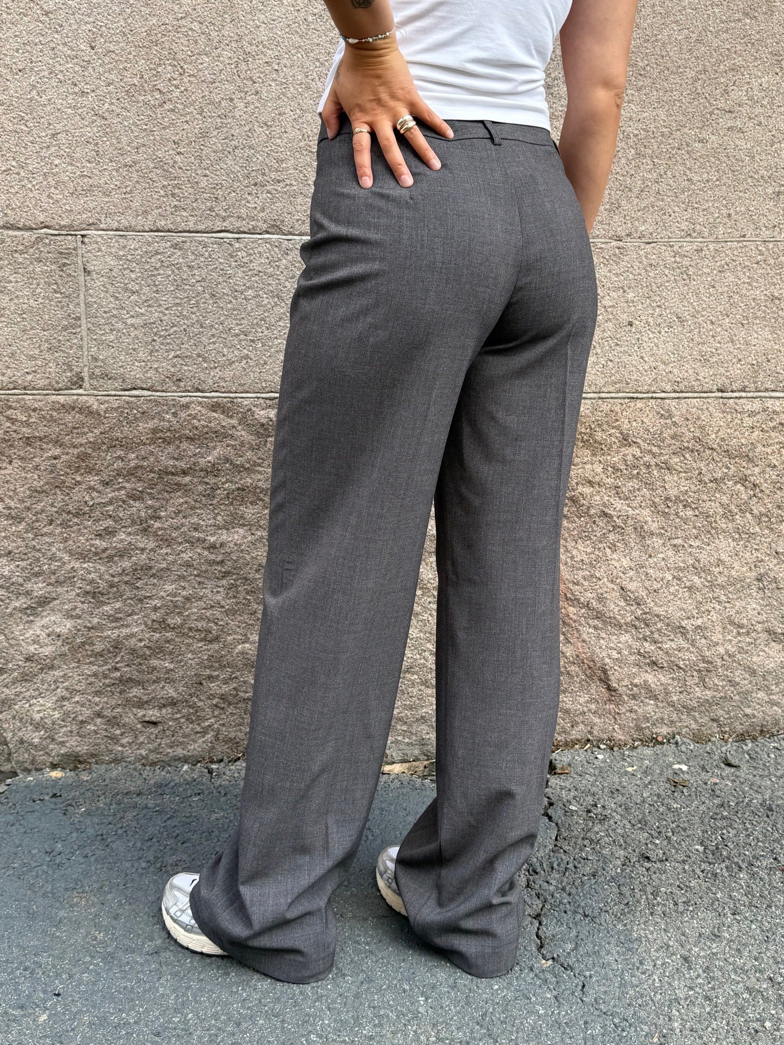 VMTEXAS Trousers - Dark Grey Melange